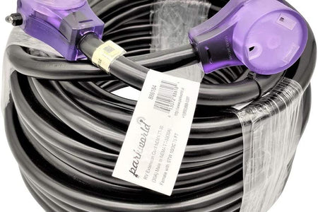 RV 30A Extension Cord NEMA TT-30 with Handle, Camper 30Amp TT-30P to TT-30R (75FT)