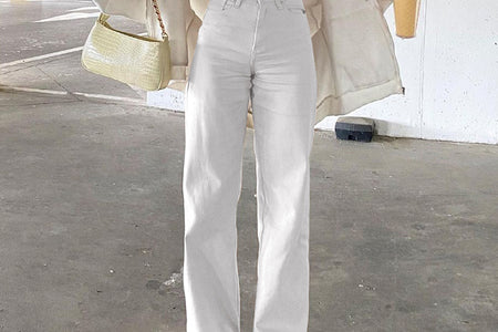 Spice Girl Style High Waist Slim Jeans Bell Bottoms