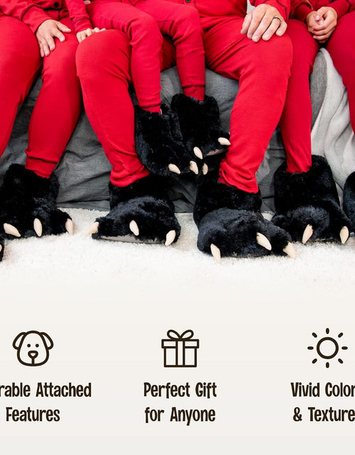 Load image into Gallery viewer, Animal Paw Slippers for Kids and Adults, Fun Costume for Kids, Cozy Furry Slippers
