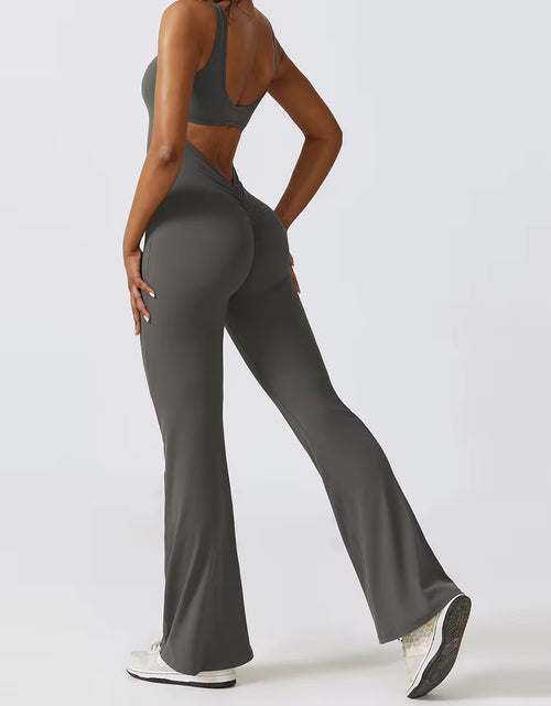 Load image into Gallery viewer, Sexy Back V Jumpsuit Gym Set Women Training Yoga Suit Sportswear Women Sports Jumpsuit Fitness Rompers Stretch Workout Bodysuits
