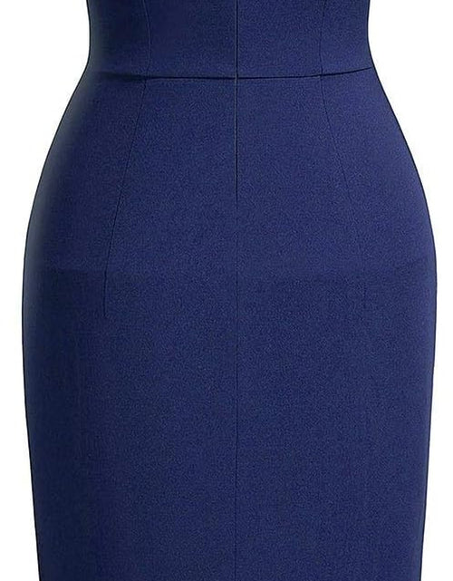 Load image into Gallery viewer, Women'S Retro 1950S Style Half Collar Ruffle Cocktail Pencil Dress
