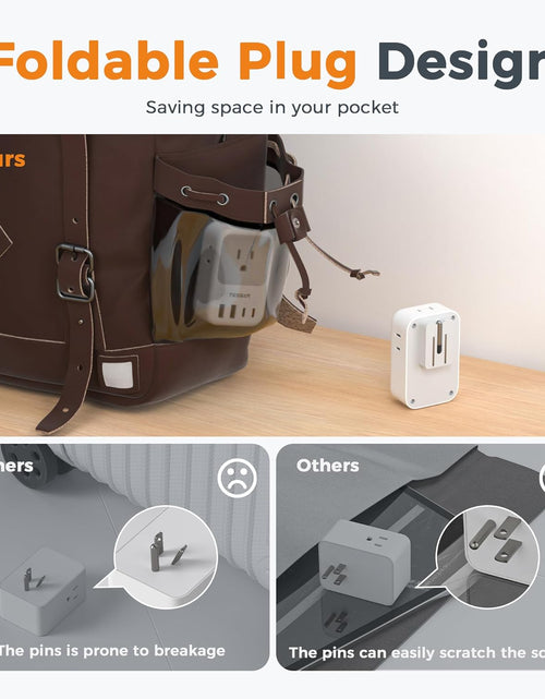 Load image into Gallery viewer, Multi Plug Outlet Extender with USB,  Electrical 4 Box Splitter 3 USB Wall Charger, Multiple Charging Station for Cruise, Travel, Office, Dorm Essentials
