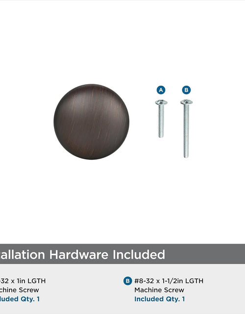 Load image into Gallery viewer, | Cabinet Knob | Oil Rubbed Bronze | 1-1/4 Inch (32 Mm) Diameter | Edona | 1 Pack | Drawer Knob | Cabinet Hardware
