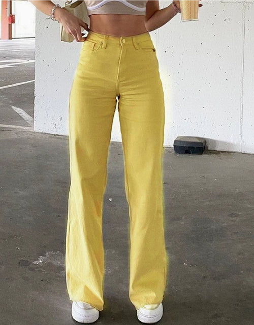 Load image into Gallery viewer, Spice Girl Style High Waist Slim Jeans Bell Bottoms
