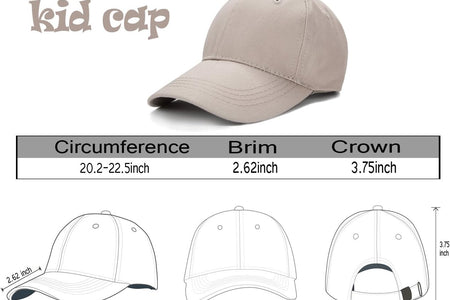 Baseball Cap for Kids-Adjustable Washed Cotton Golf Toddler Hat for Boys & Girls