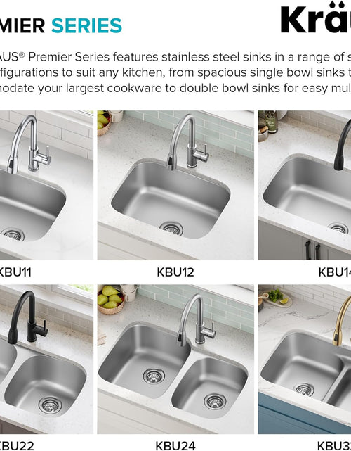 Load image into Gallery viewer, KBU22 32 Inch Undermount 50/50 Double Bowl 16 Gauge Stainless Steel Kitchen Sink
