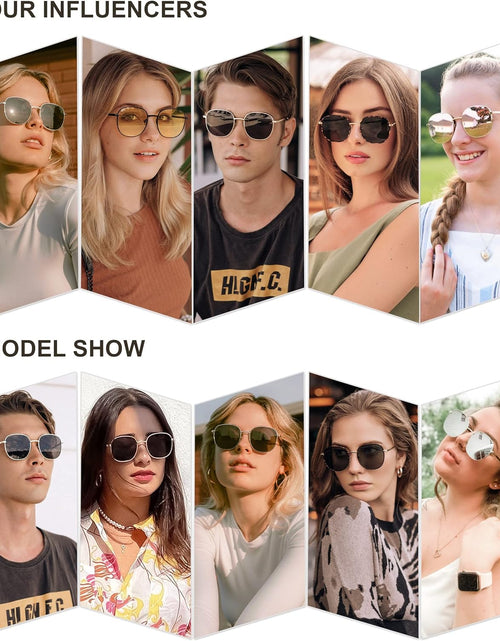 Load image into Gallery viewer, Classic Trendy Square Sunglasses for Women Men Cute Big Frame Gold Shades SJ1137
