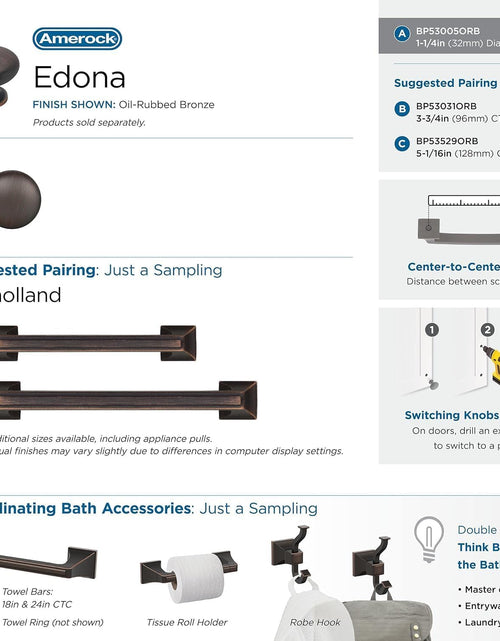 Load image into Gallery viewer, | Cabinet Knob | Oil Rubbed Bronze | 1-1/4 Inch (32 Mm) Diameter | Edona | 1 Pack | Drawer Knob | Cabinet Hardware
