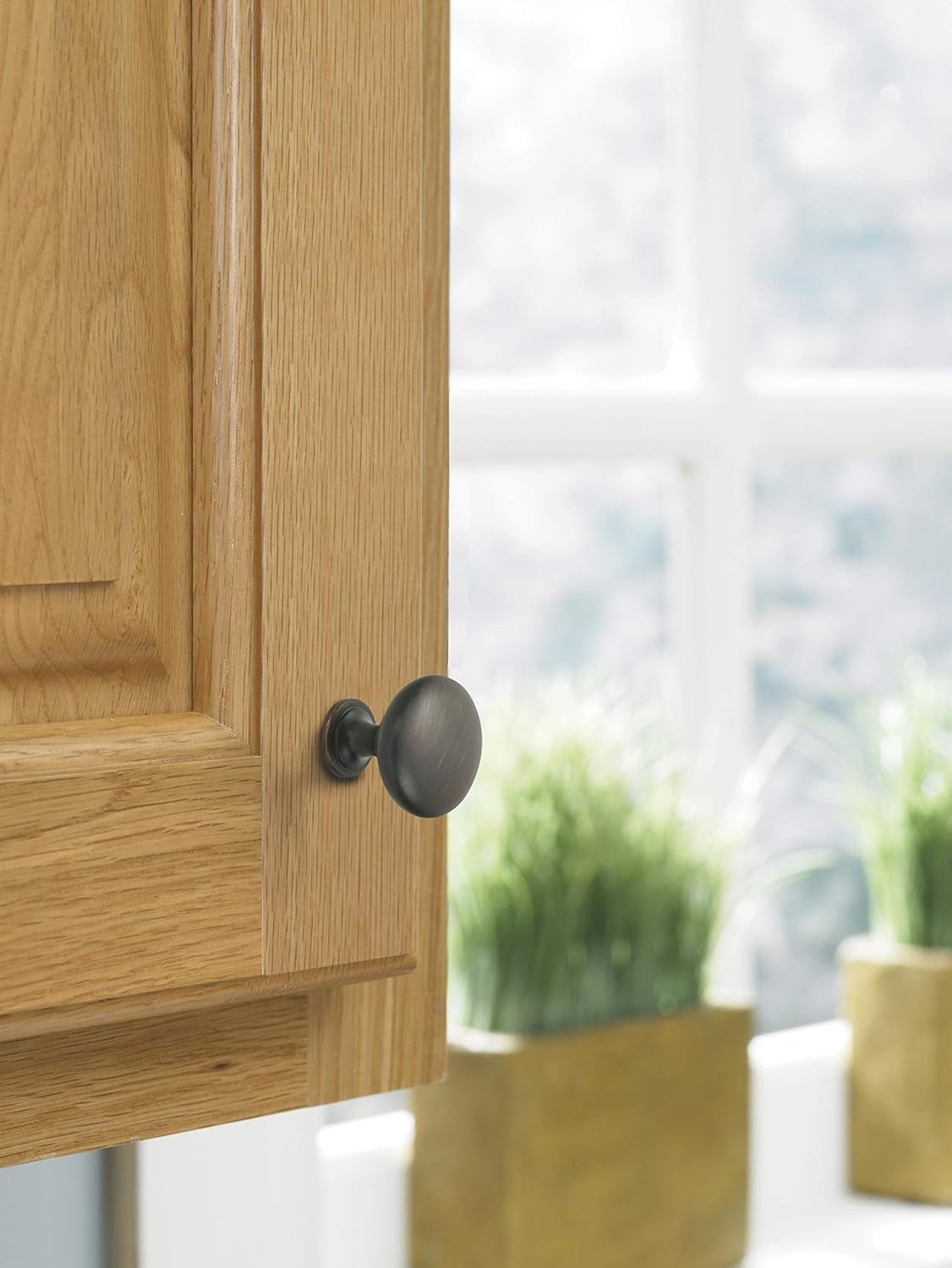 | Cabinet Knob | Oil Rubbed Bronze | 1-1/4 Inch (32 Mm) Diameter | Edona | 1 Pack | Drawer Knob | Cabinet Hardware