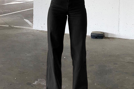 Spice Girl Style High Waist Slim Jeans Bell Bottoms