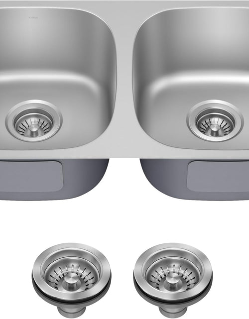 Load image into Gallery viewer, KBU22 32 Inch Undermount 50/50 Double Bowl 16 Gauge Stainless Steel Kitchen Sink
