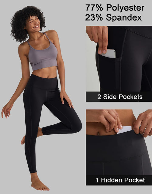 Load image into Gallery viewer, Anti-Nail Leggings for Women, Non-See-Through Yoga Pants with Phone Pockets, Tummy Control Full-Length/Capri Tights
