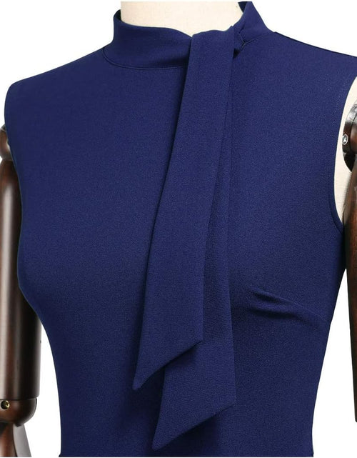 Load image into Gallery viewer, Women'S Retro 1950S Style Half Collar Ruffle Cocktail Pencil Dress
